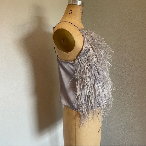 Lucy Paris- NWT SZ S Gray Light As A Feather Tank Top - Picture 3 of 7
